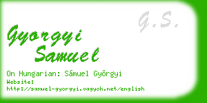 gyorgyi samuel business card